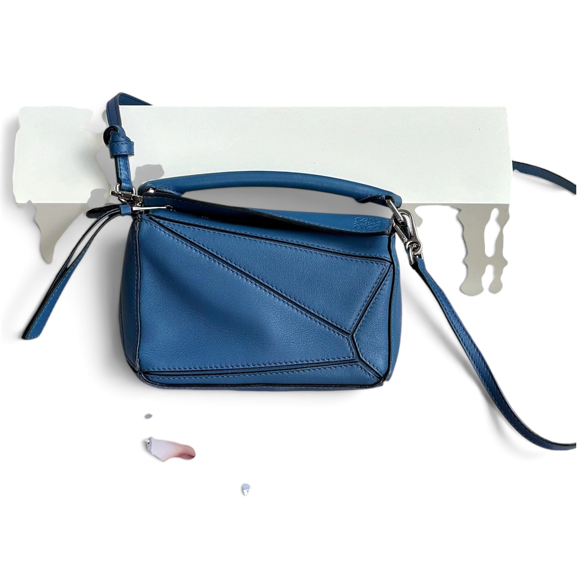 Puzzle leather handbag