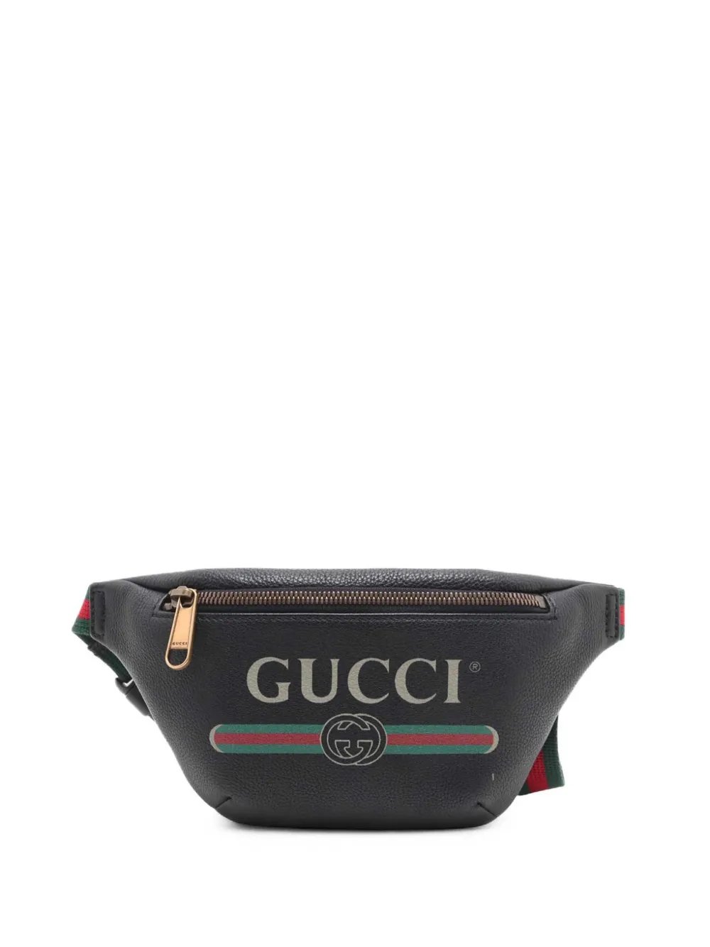 2000-2015 Small Grained Calfskin Web Logo belt bag