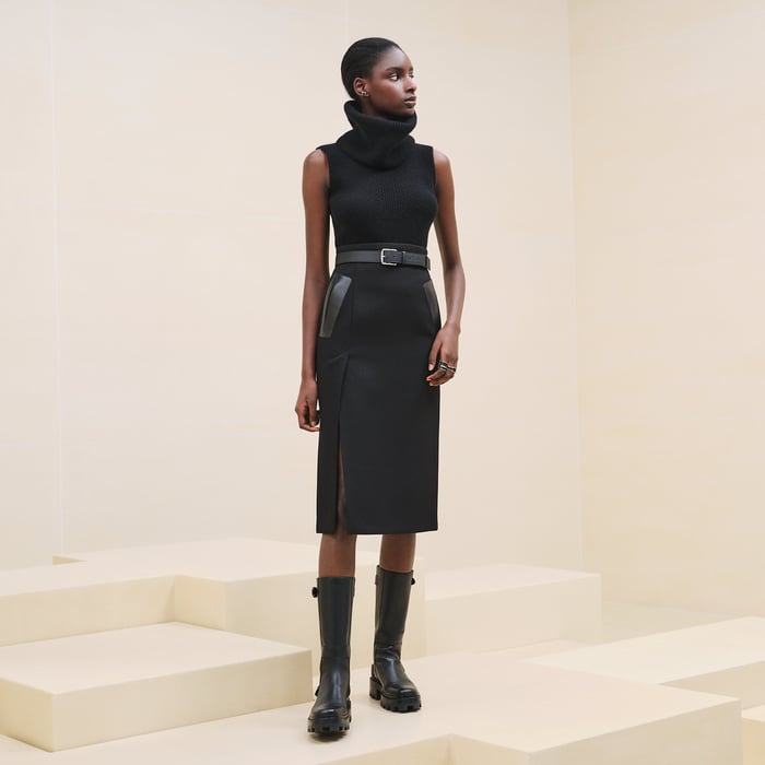 Noir High-waisted Pencil Skirt