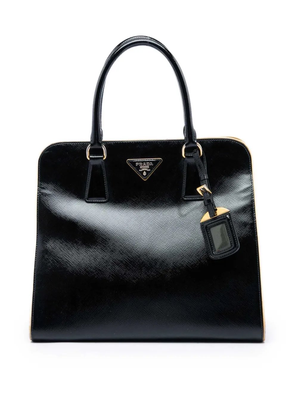 2010-2026 Saffiano Vernice Open Pyramid Convertible Tote satchel