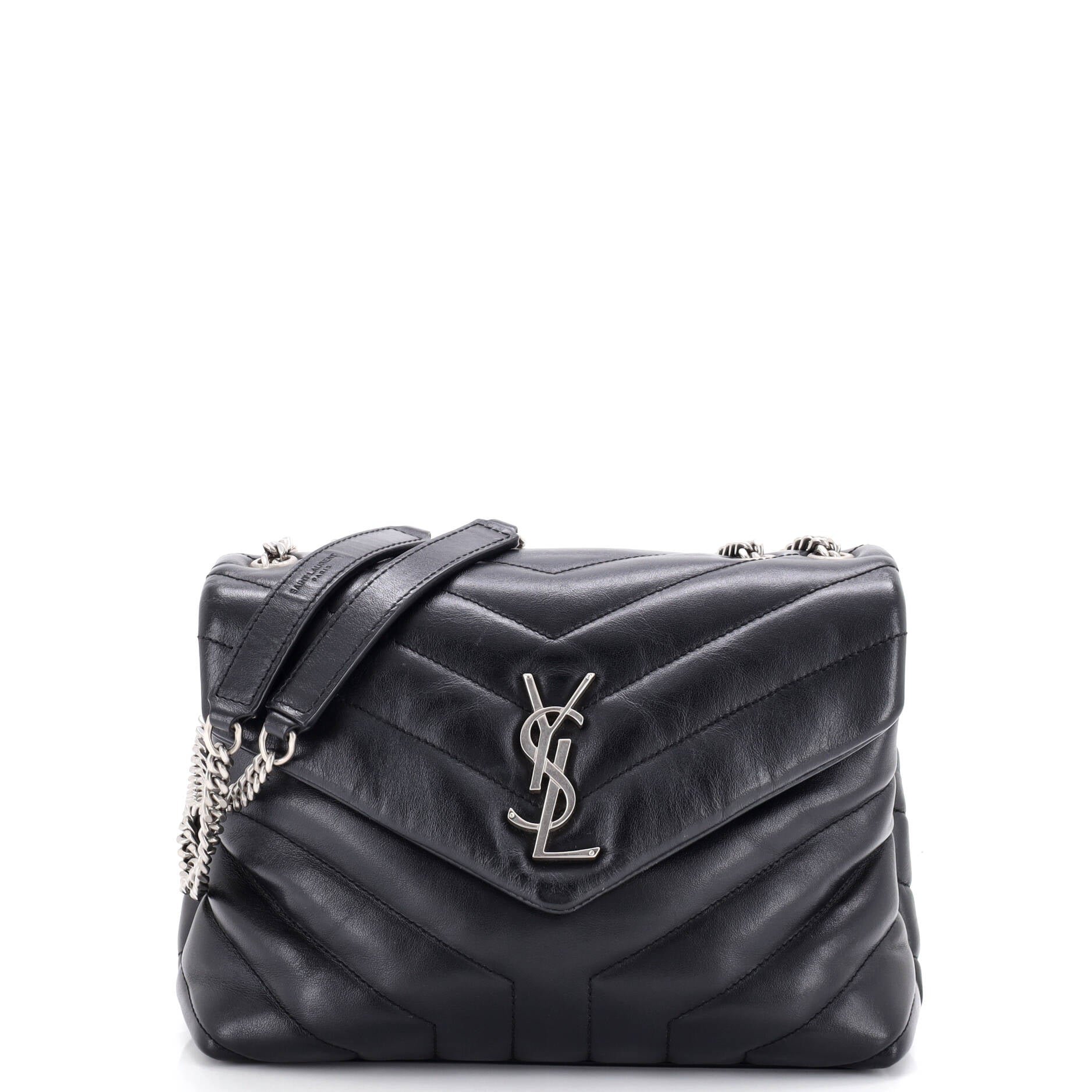 Loulou Shoulder Bag Matelasse Chevron Leather Small