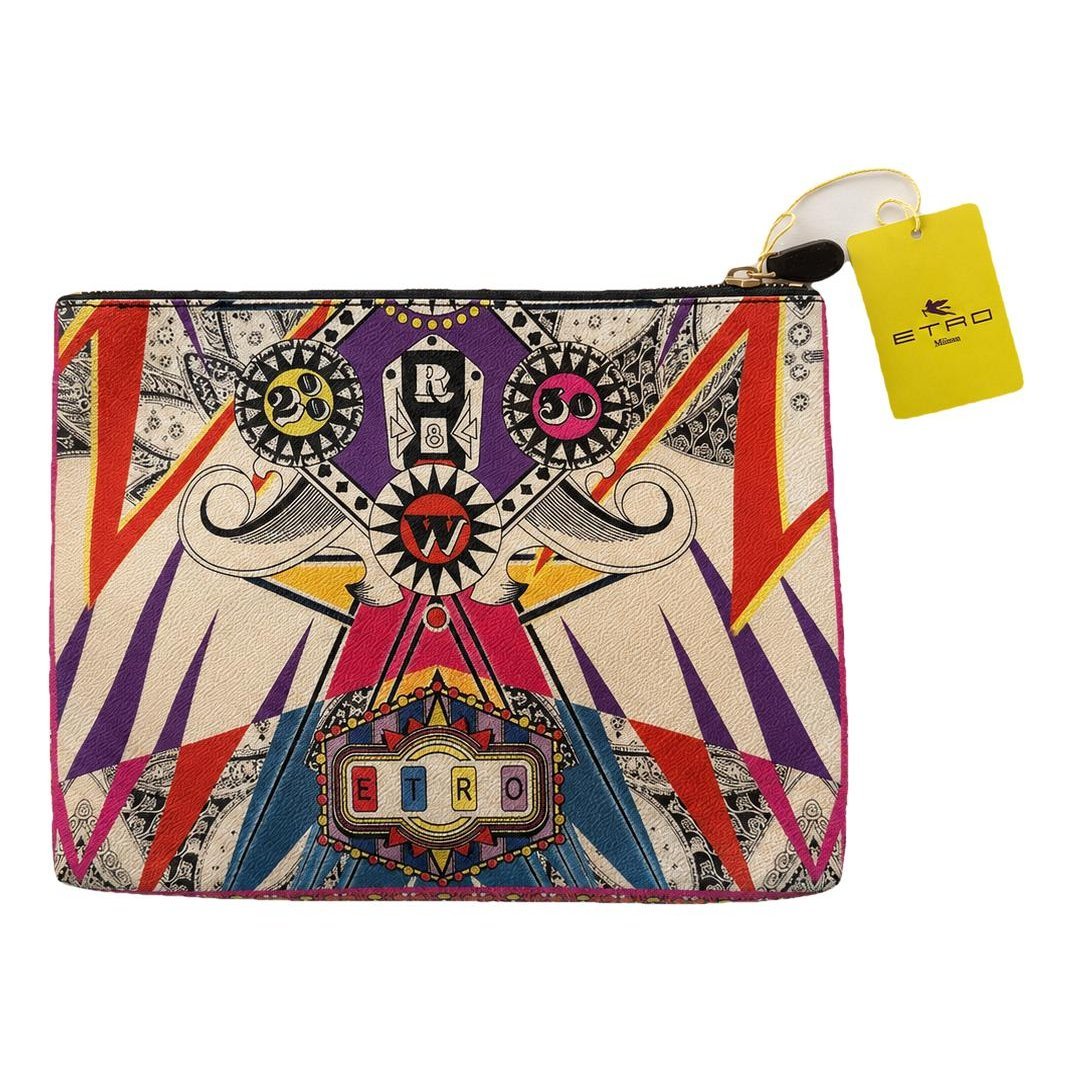 Leather clutch bag