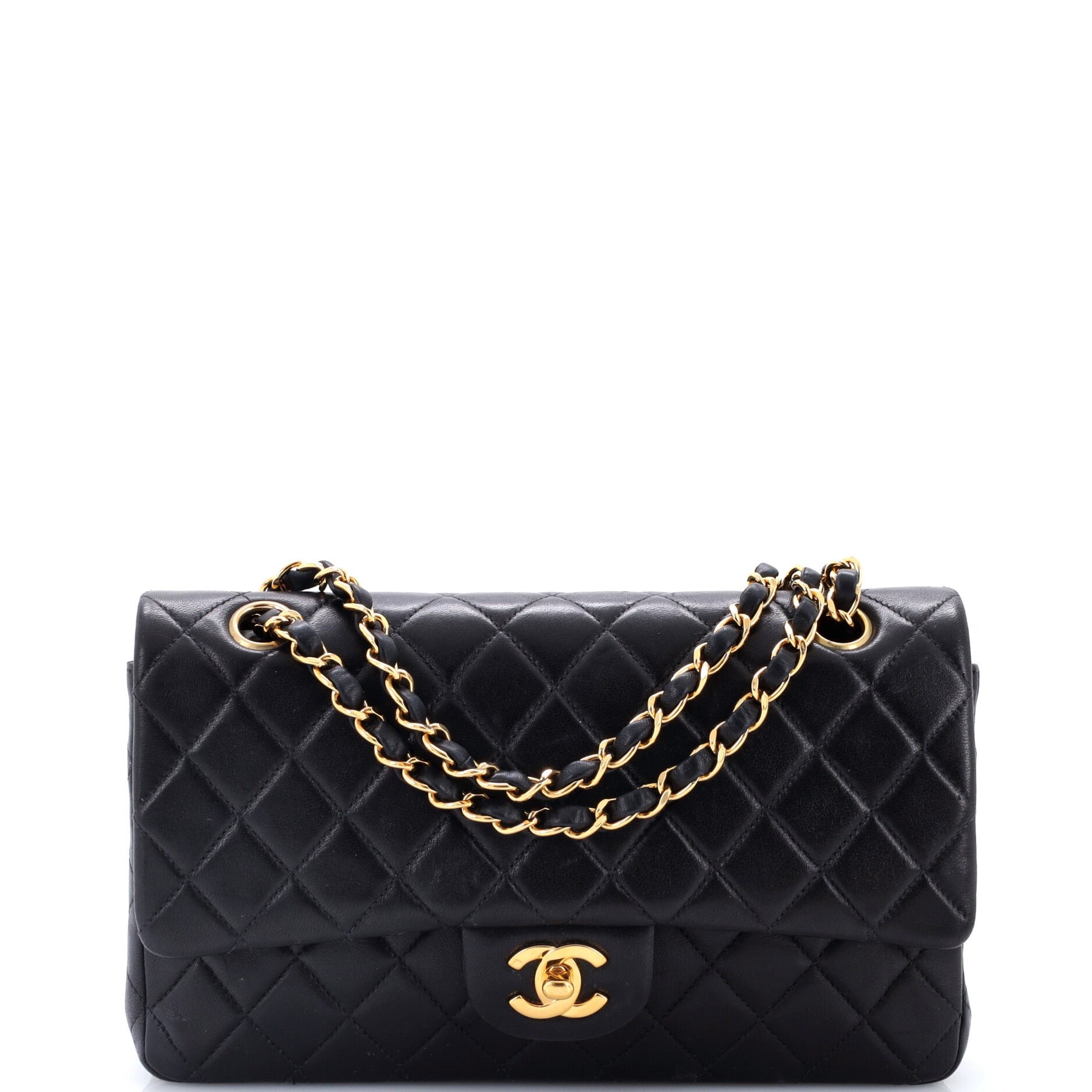 Vintage Classic Double Flap Bag Quilted Lambskin Medium