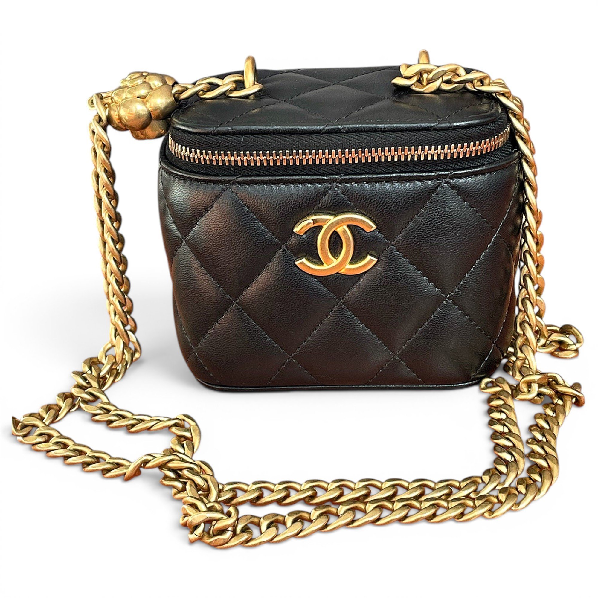 Trendy CC Vanity leather handbag