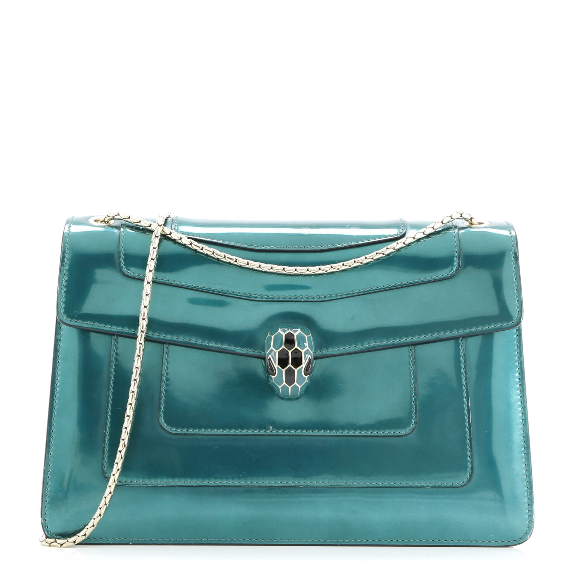 Bvlgari Serpenti Forever Shoulder Bag Patent Medium