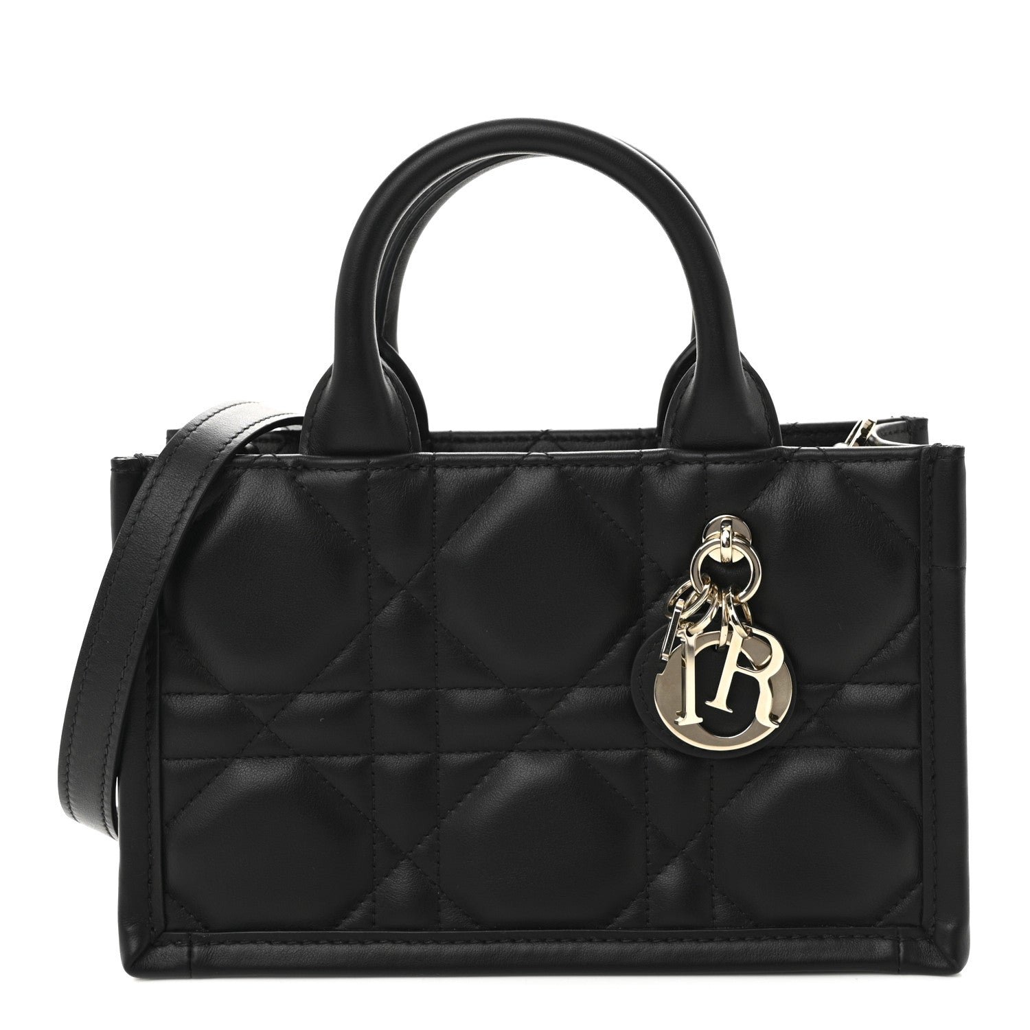 Dior Calfskin Macrocannage Mini Book Tote Black