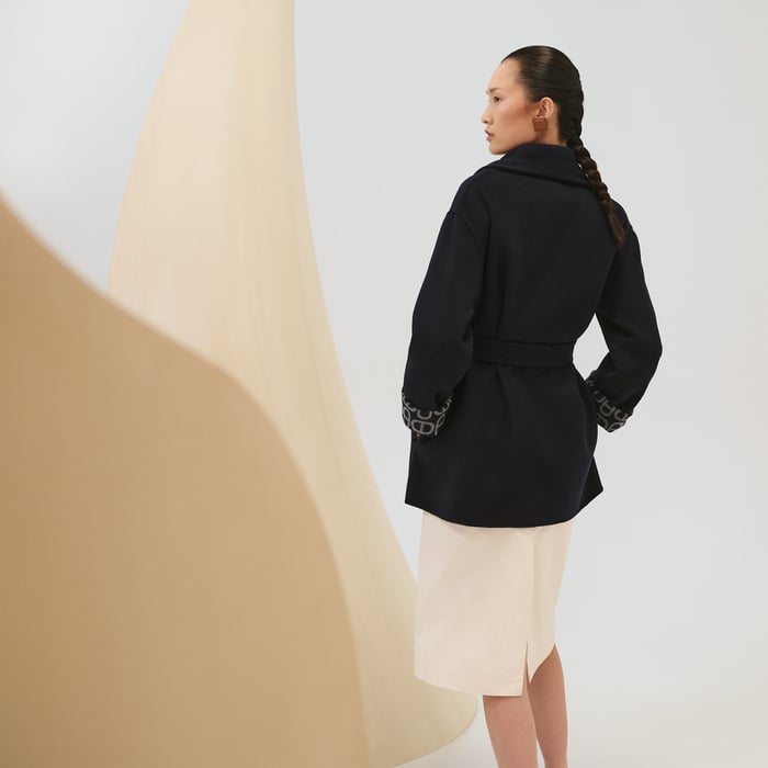 Bleu Marine "Chaine d'Ancre" Pea Coat