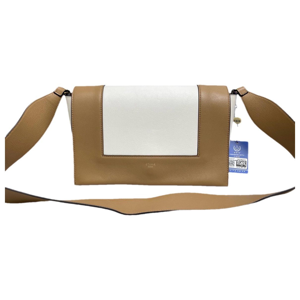 Frame leather handbag