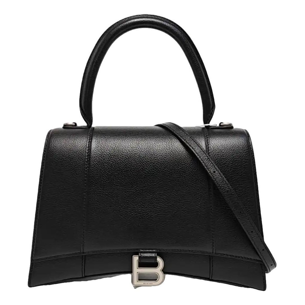 Hourglass leather handbag
