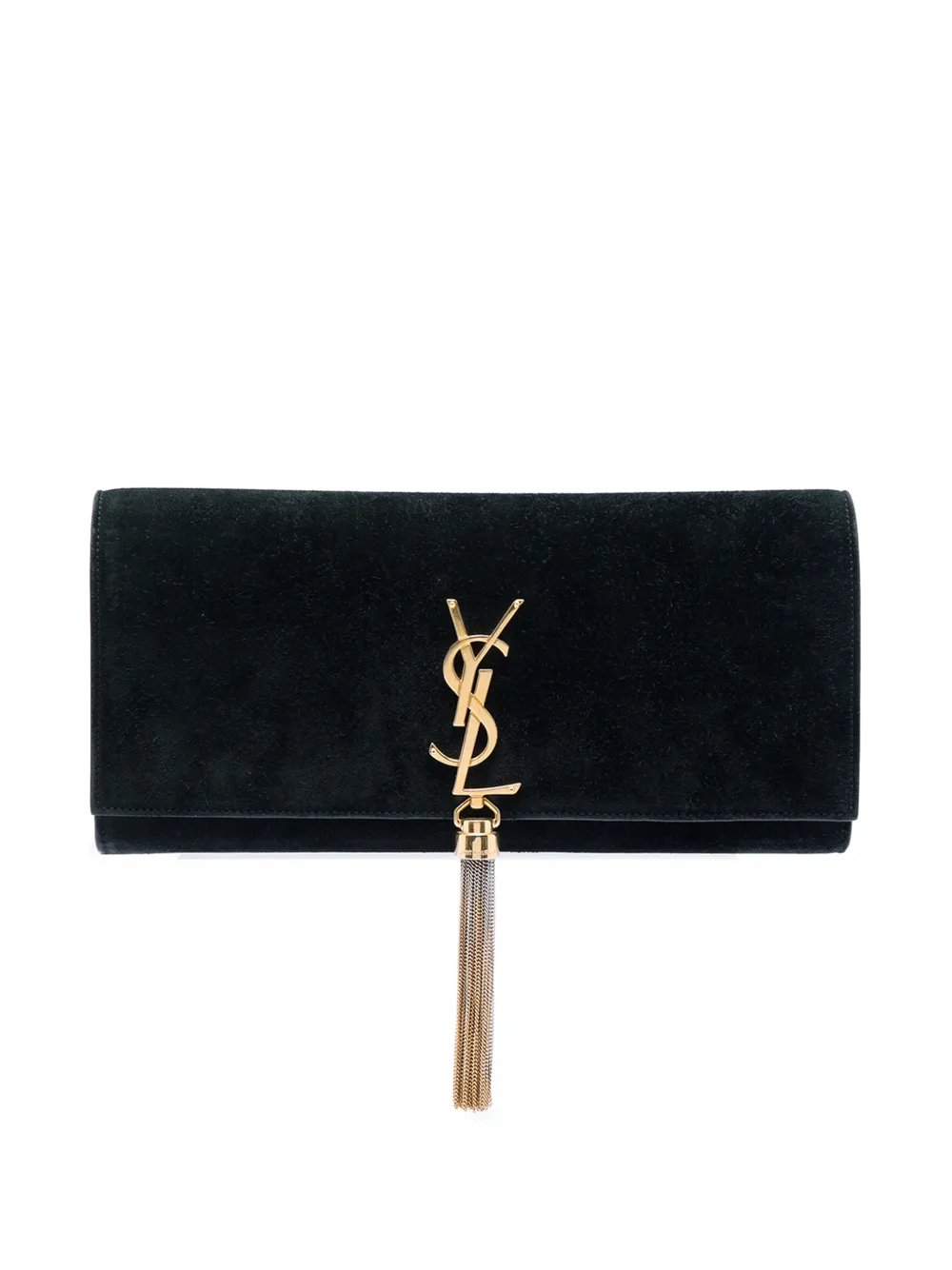 2016 Suede Monogram Kate Tassel clutch bag