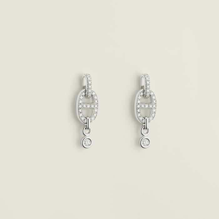 Sans Coloris Chaine d'Ancre Enchainee Earrings, Small Model