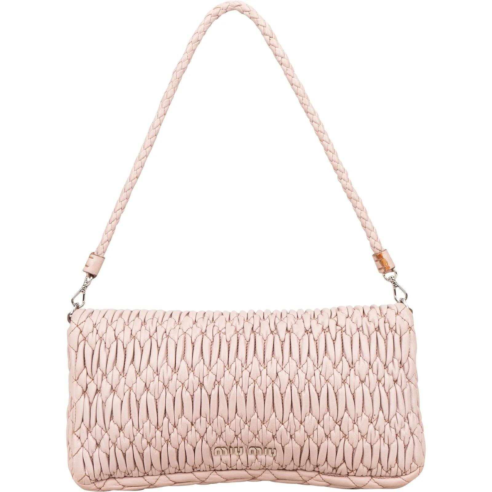 Miu Crystal leather handbag