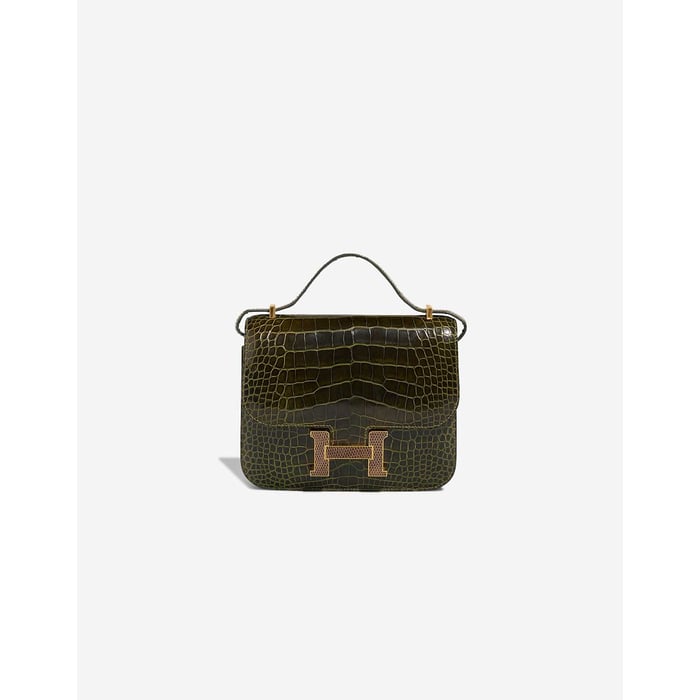 Hermes 
Constance 18 Alligator / Lizard Vert Véronèse 