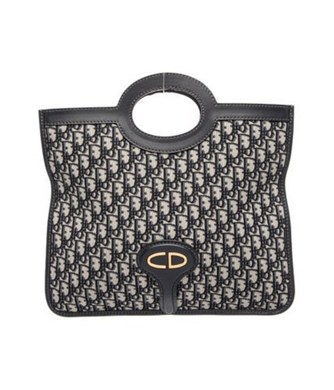 Dior Dior Oblique Jacquard Top Handle Bag