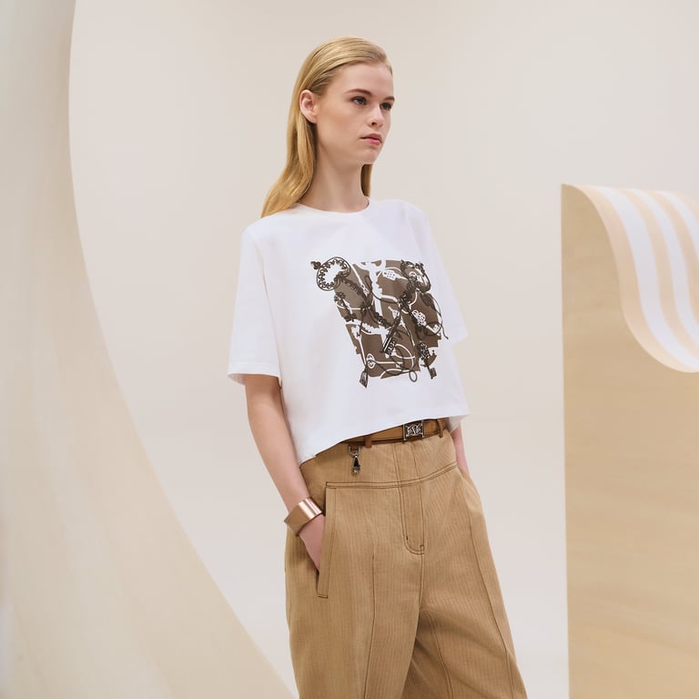 "Les Clefs" cropped t-shirt