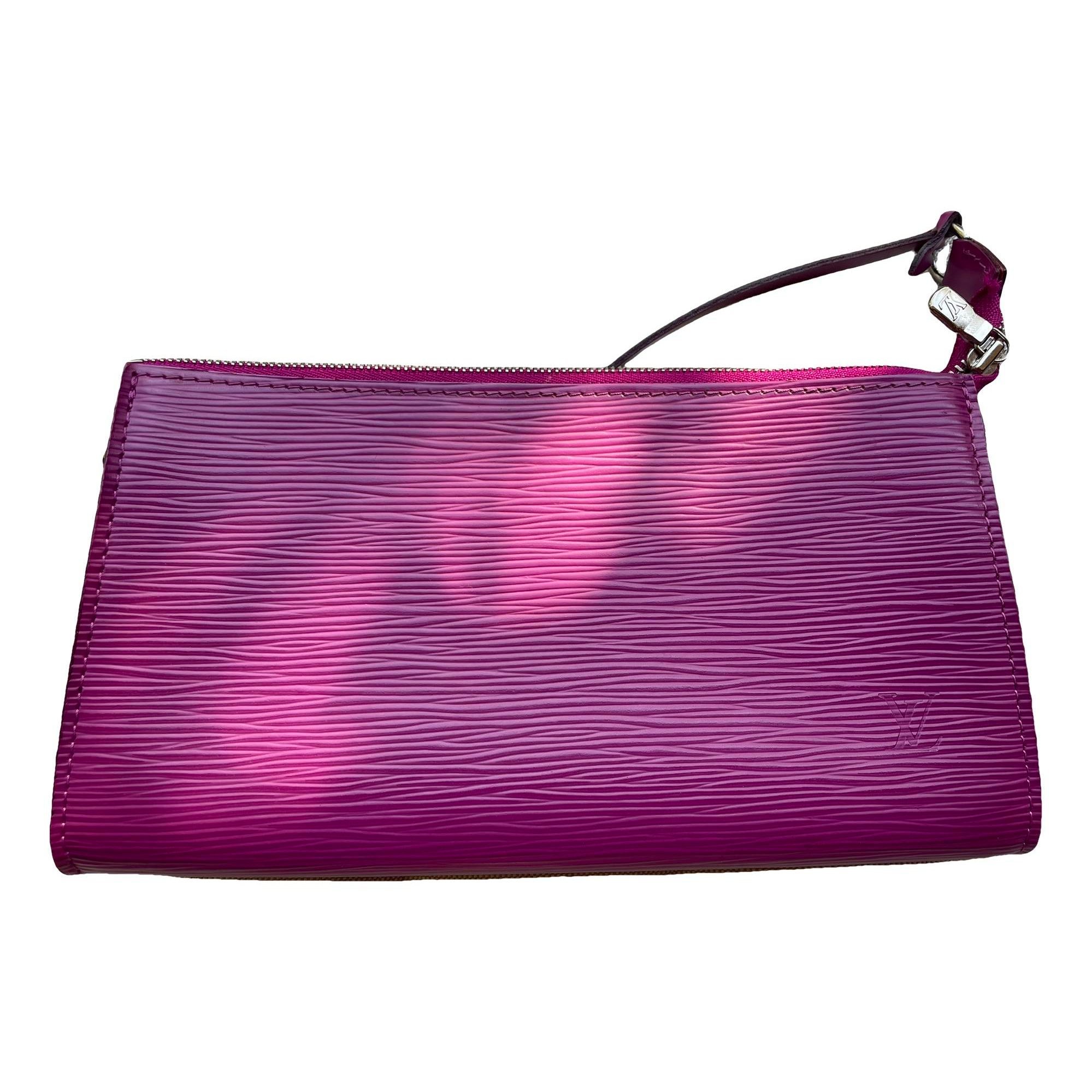 Leather clutch bag