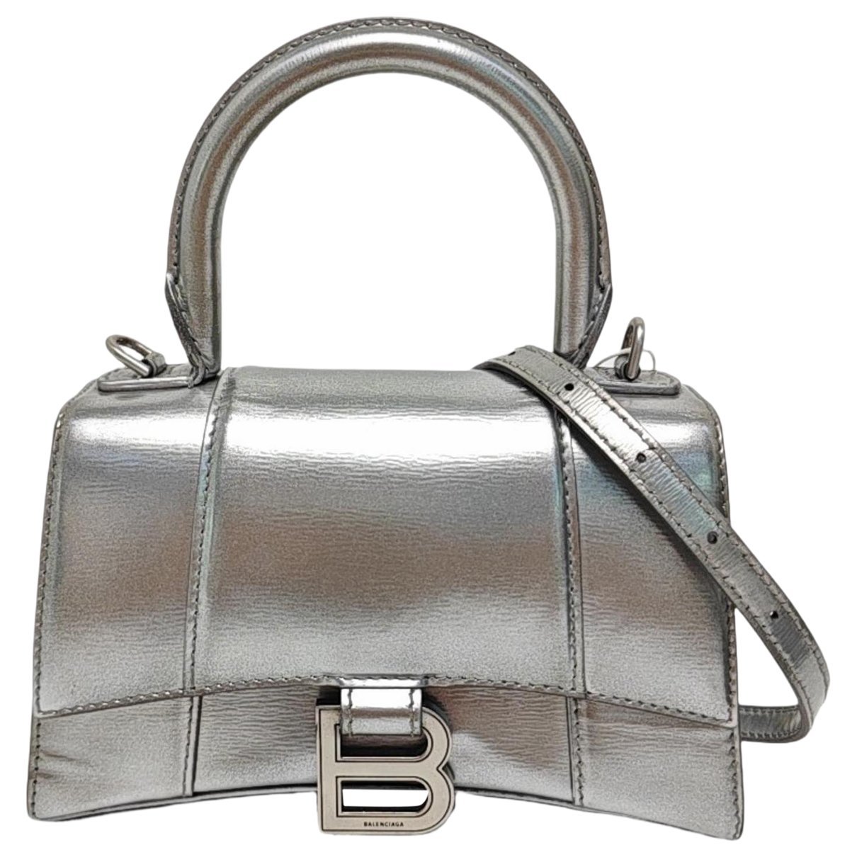 Hourglass leather crossbody bag