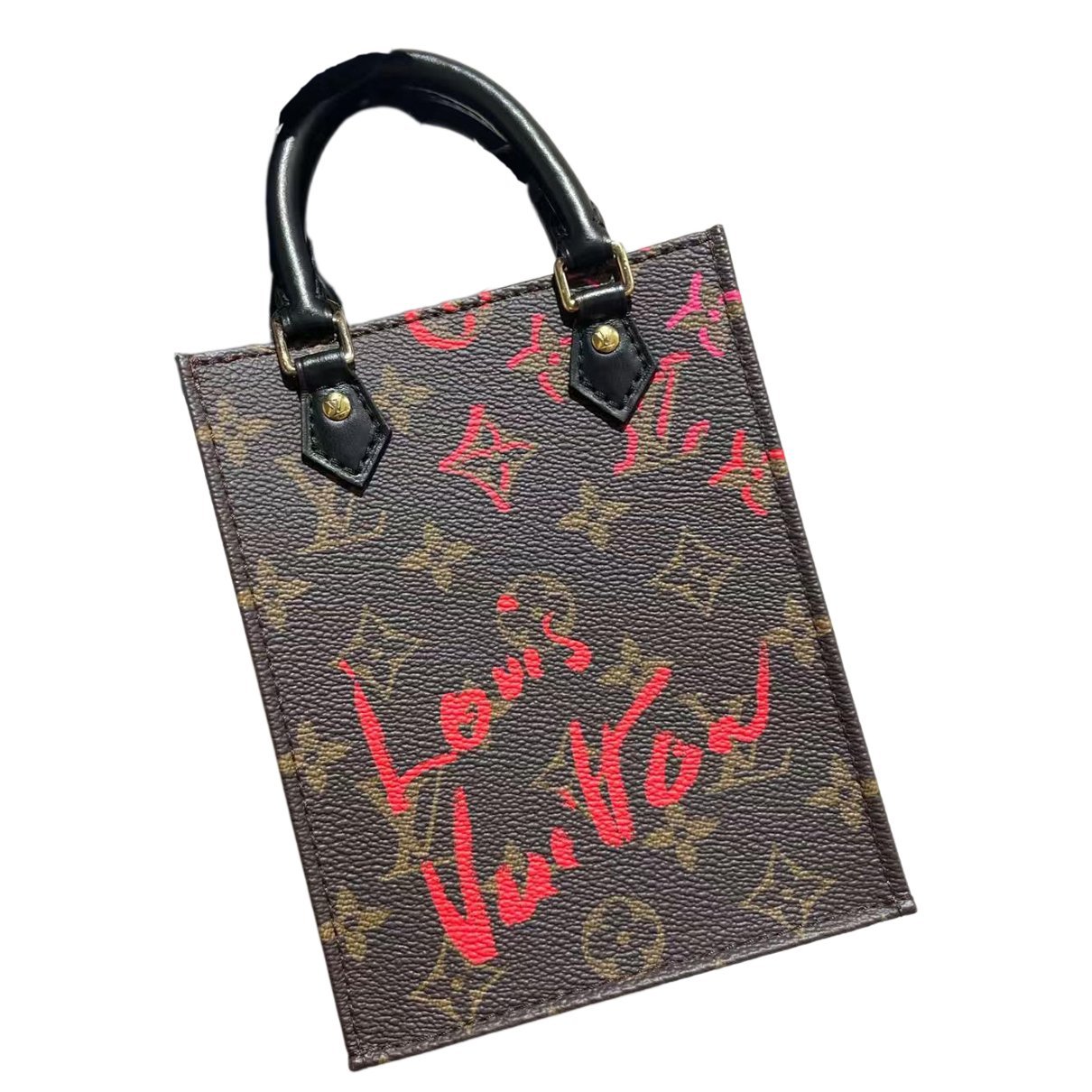 Plat leather handbag