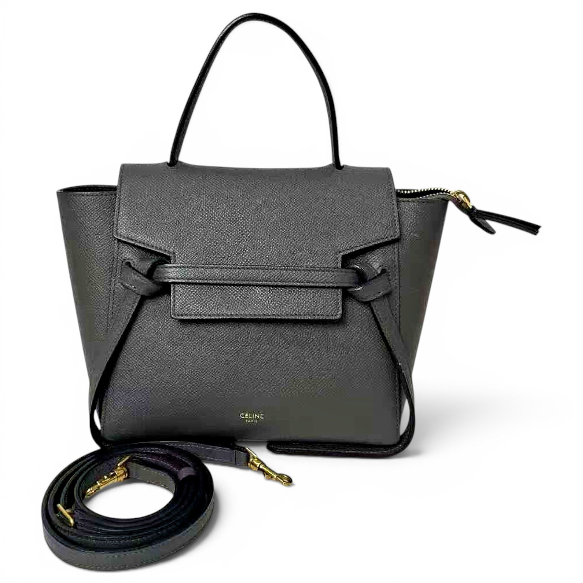 Belt leather handbag