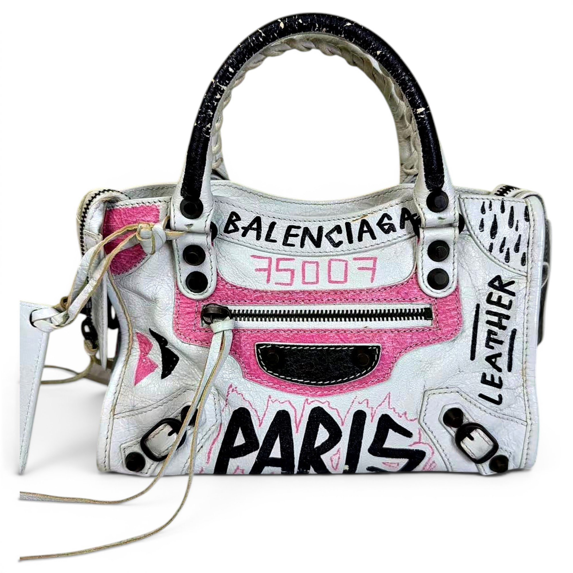 Classic Metalic leather handbag