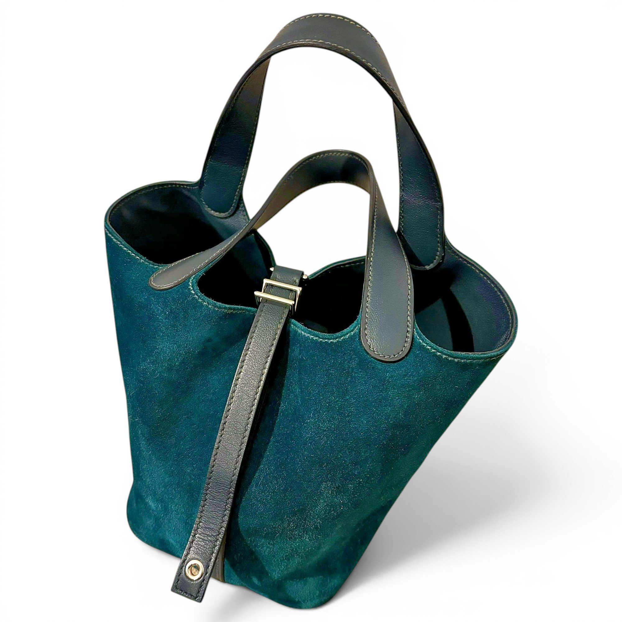 Hermes Picotin 18 Handbag Vert Bosphore Swift Leather 2015