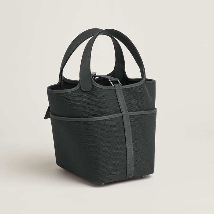 Gris Misty Picotin Lock 18 Pocket Bag