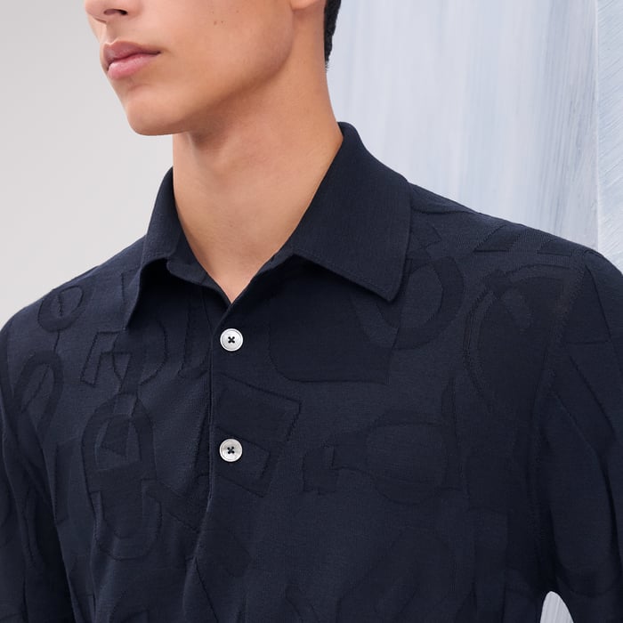 Marine "Fragments Equestres" Polo Shirt