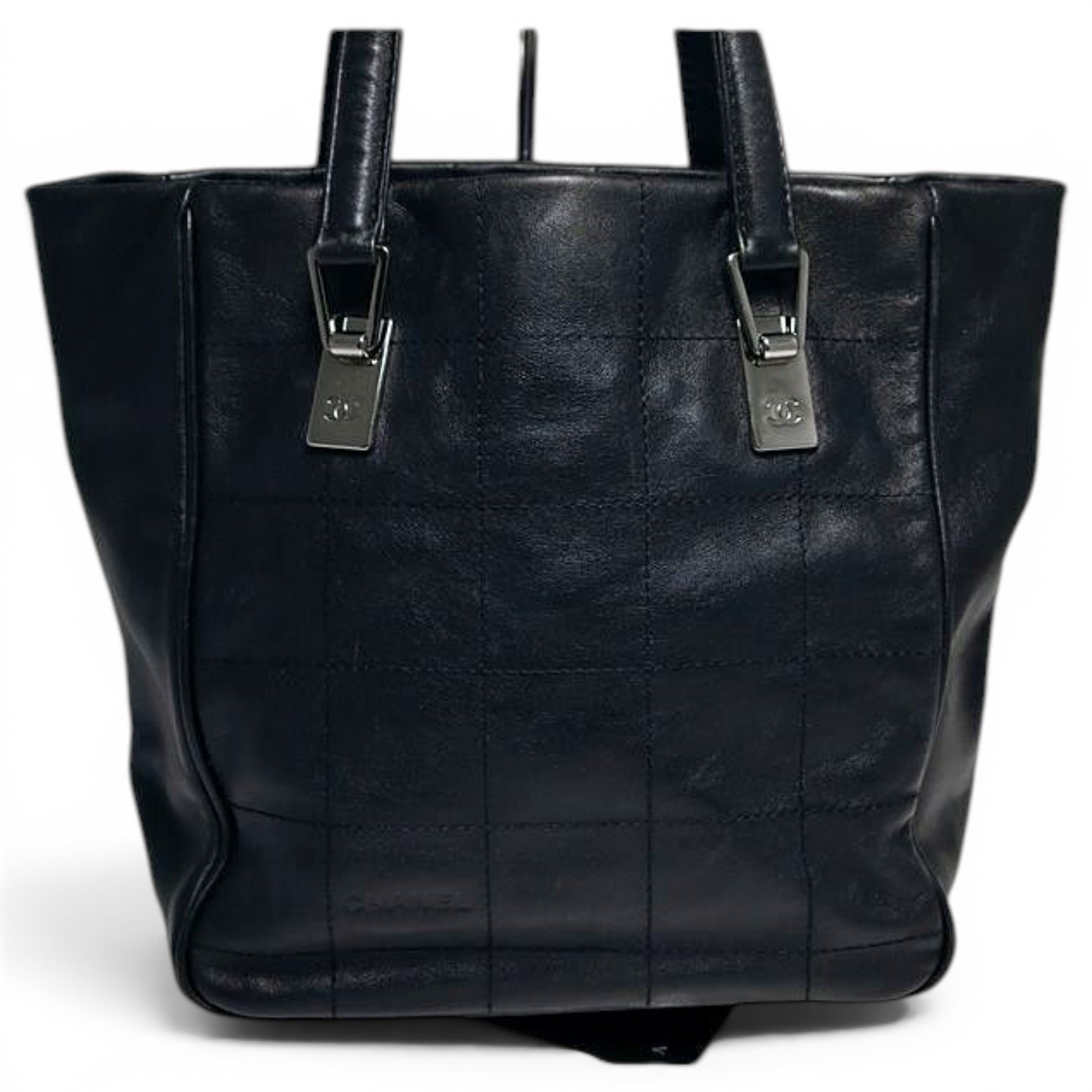 East West Chocolate Bar leather tote