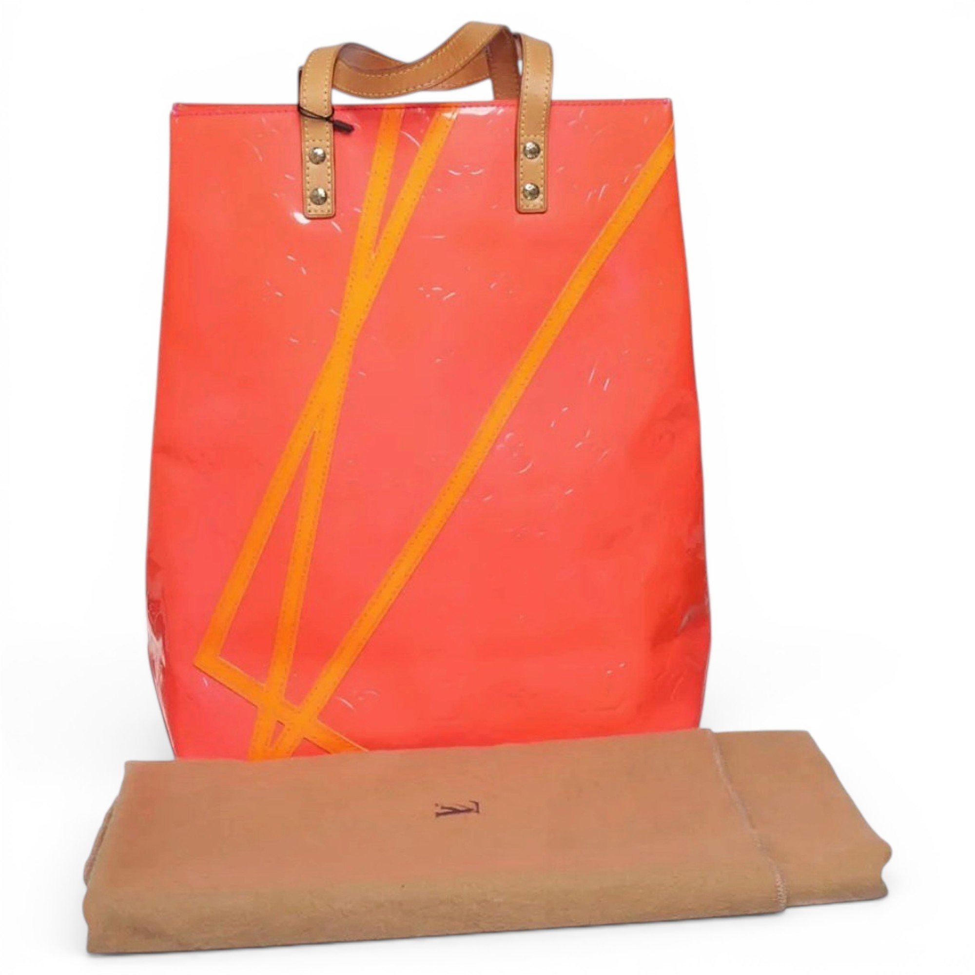 Patent leather handbag