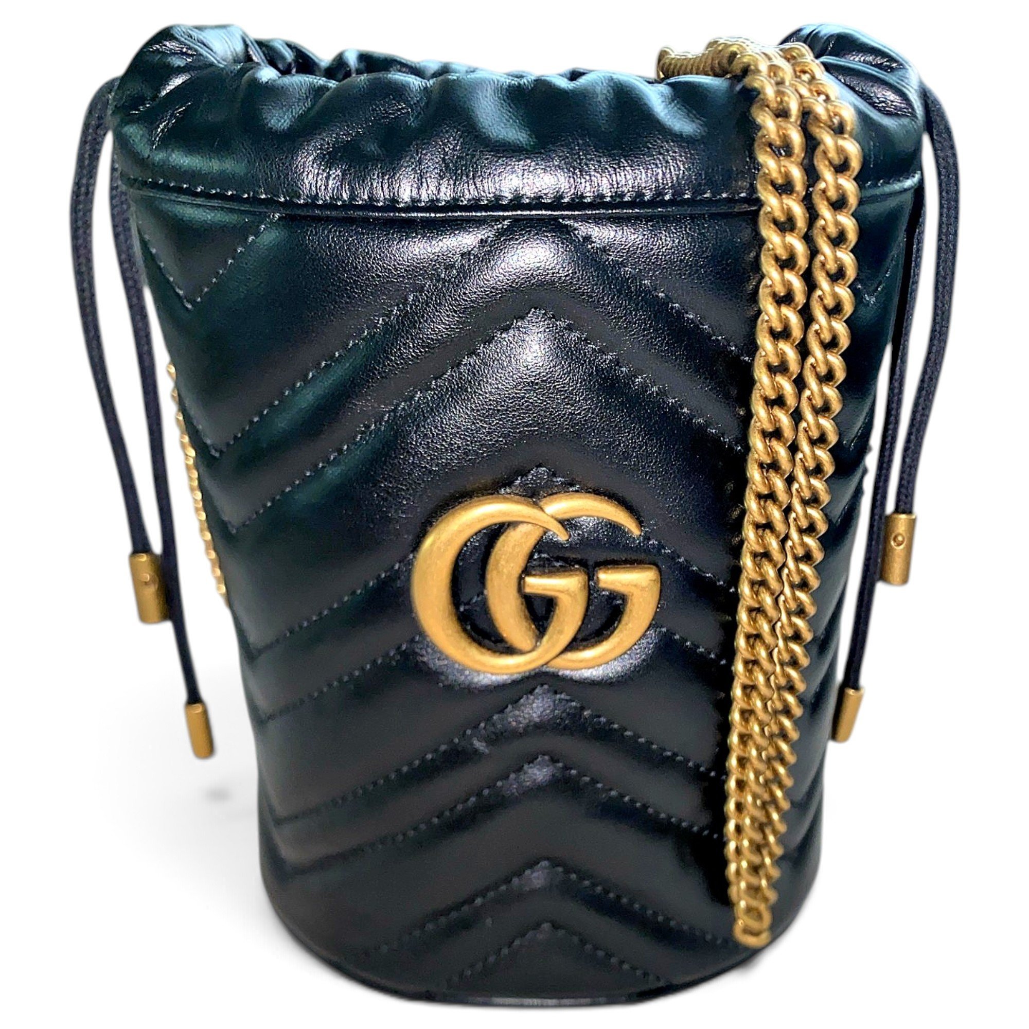 GG Marmont Chain Bucket leather handbag