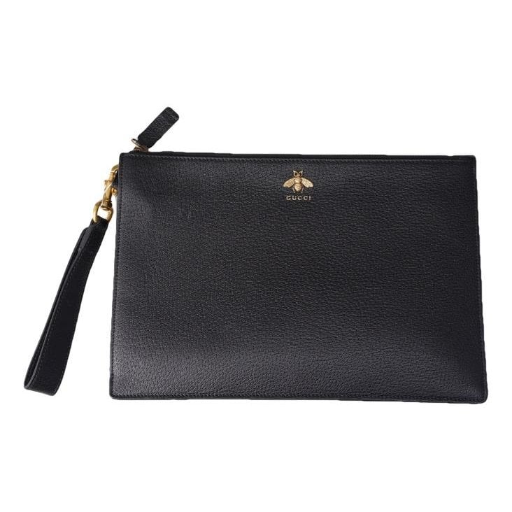Leather clutch bag