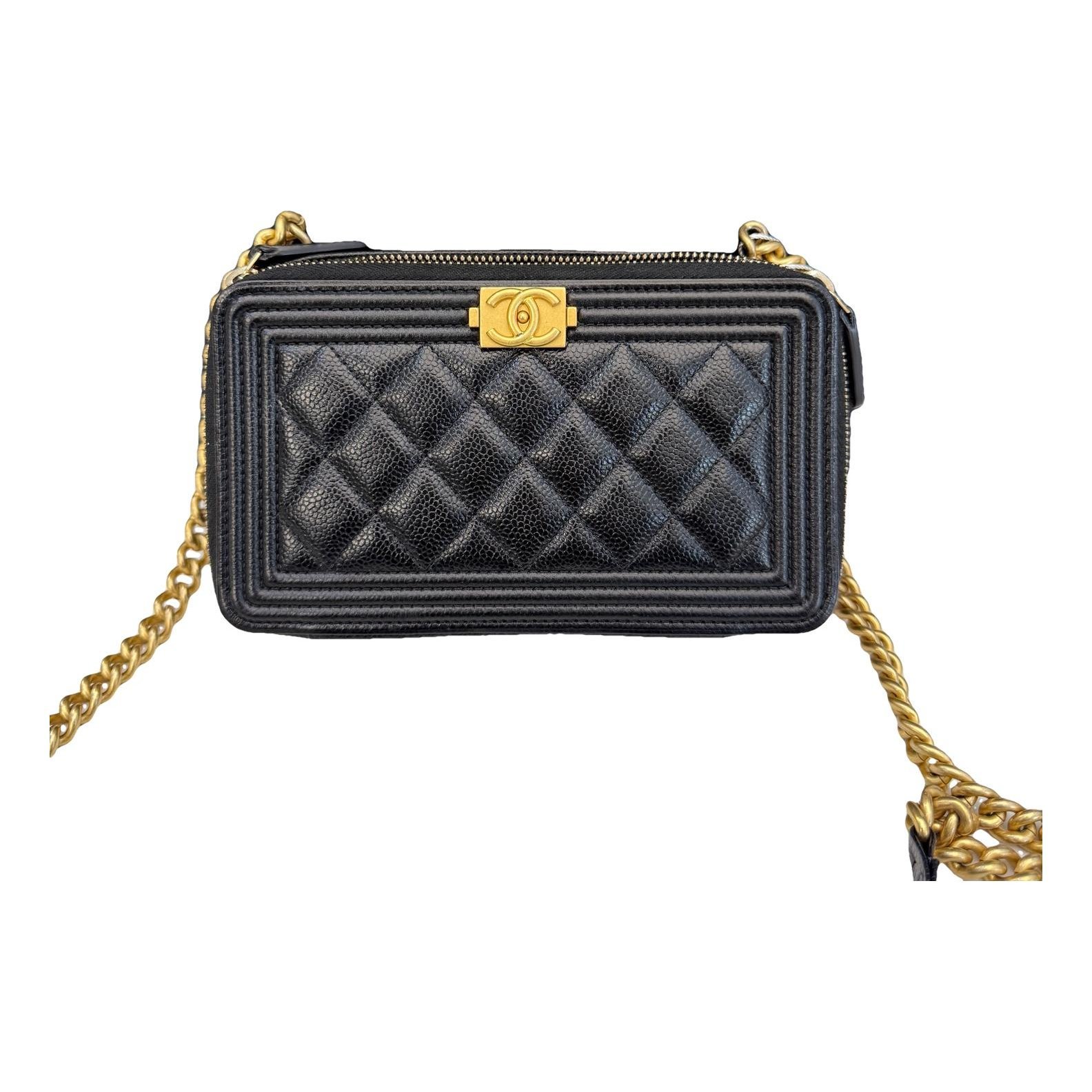Wallet On Chain Boy leather crossbody bag