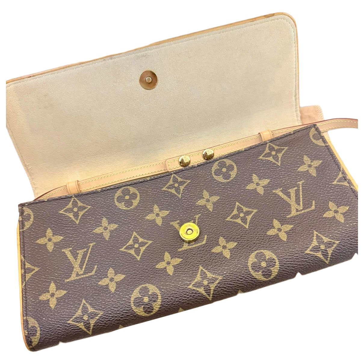 Twin leather crossbody bag