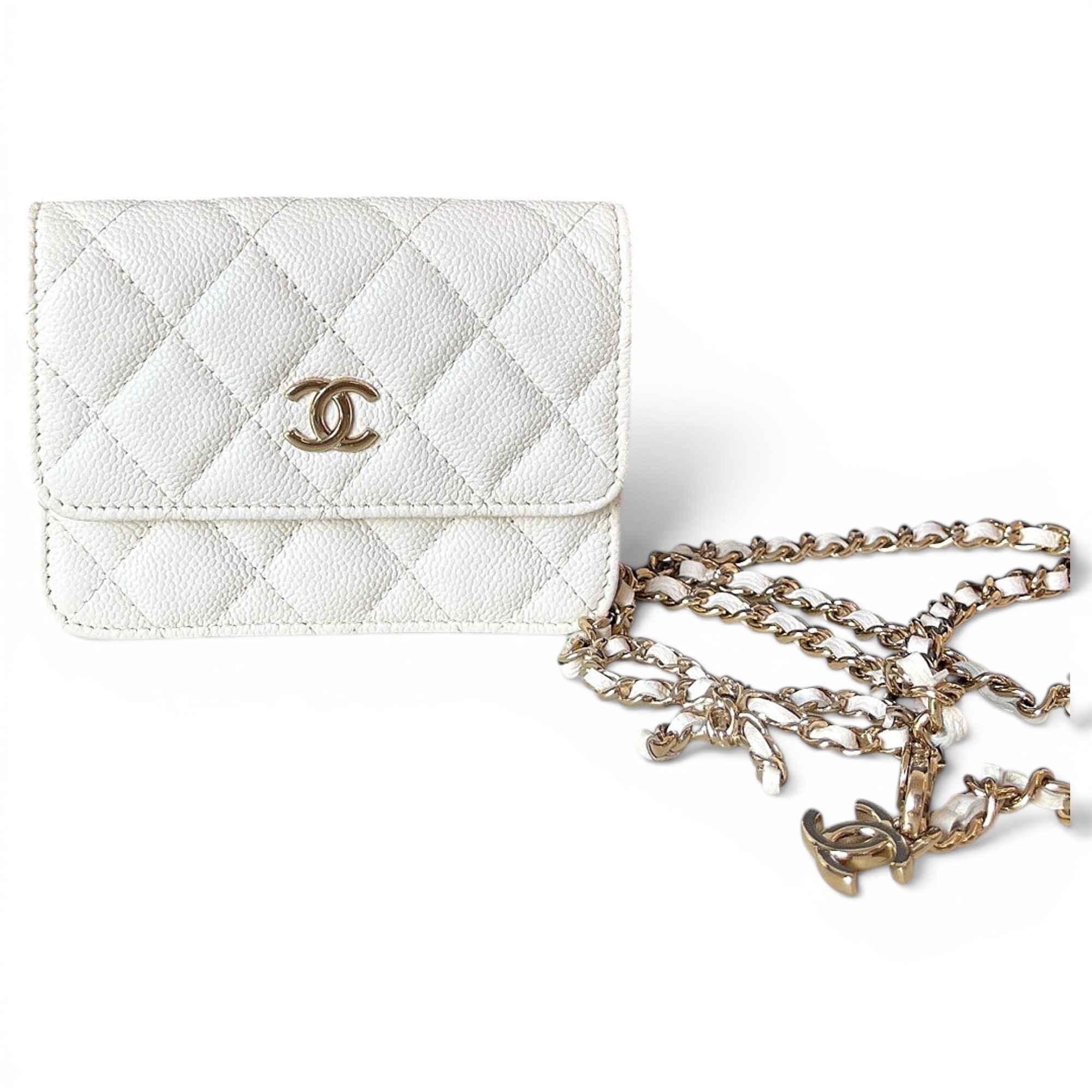 Wallet On Chain leather mini bag