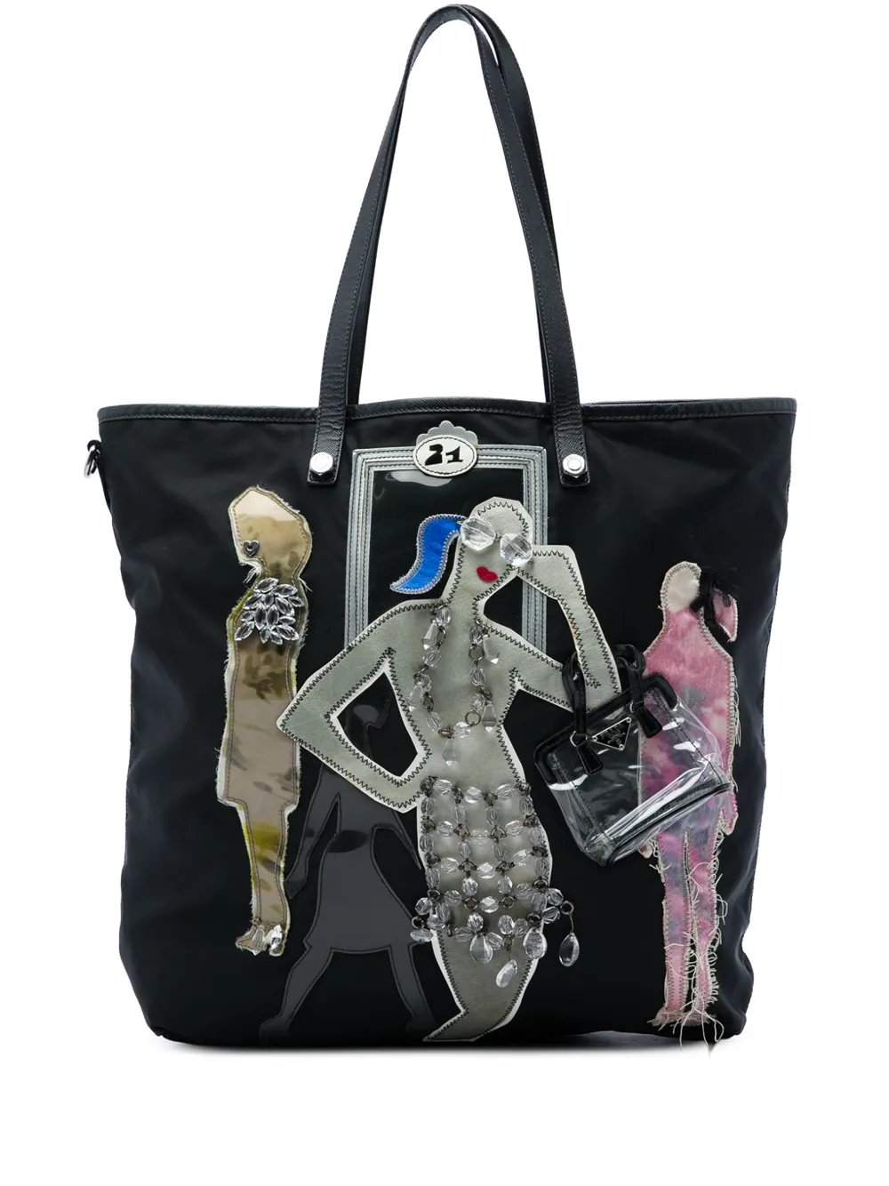 2013-2026 Saffiano Trimmed Tessuto Fashion Doll tote bag