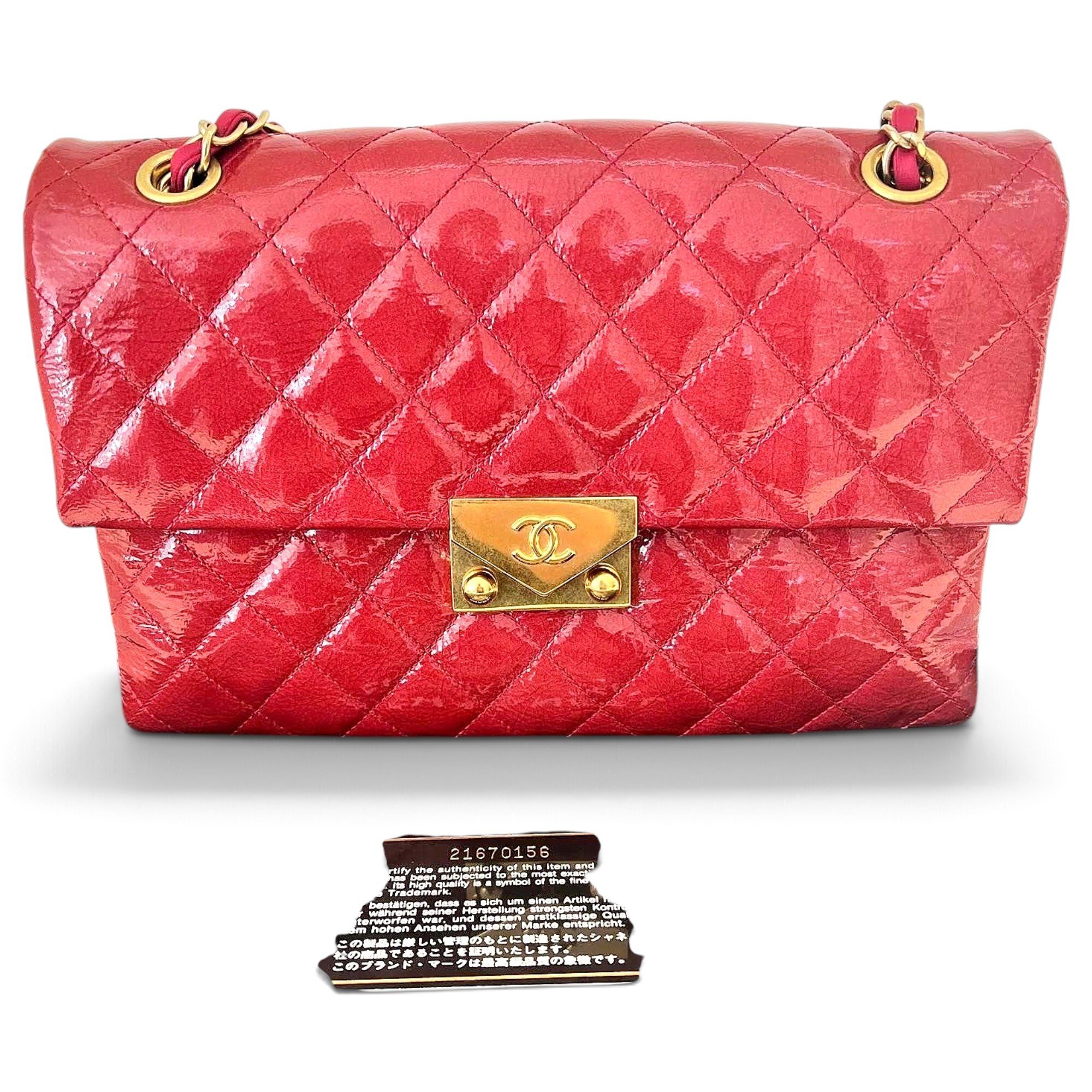 Patent leather handbag