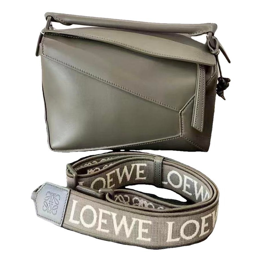 Puzzle leather handbag