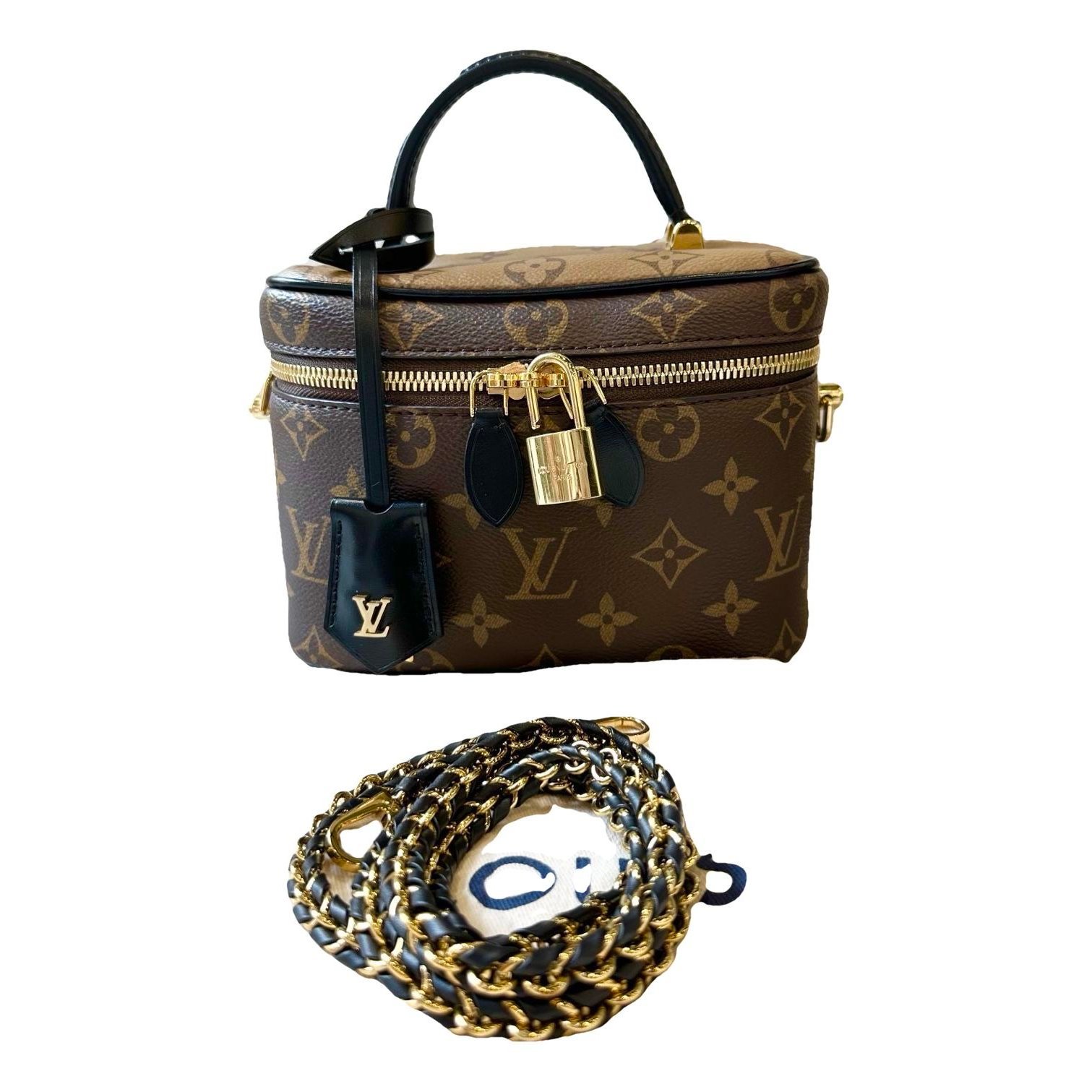 Vanity leather handbag