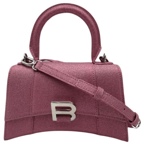 Hourglass leather crossbody bag
