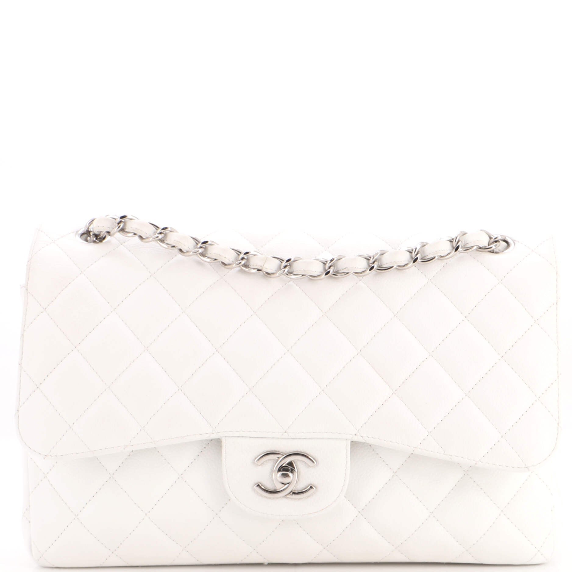 Vintage Classic Double Flap Bag Quilted Caviar Jumbo