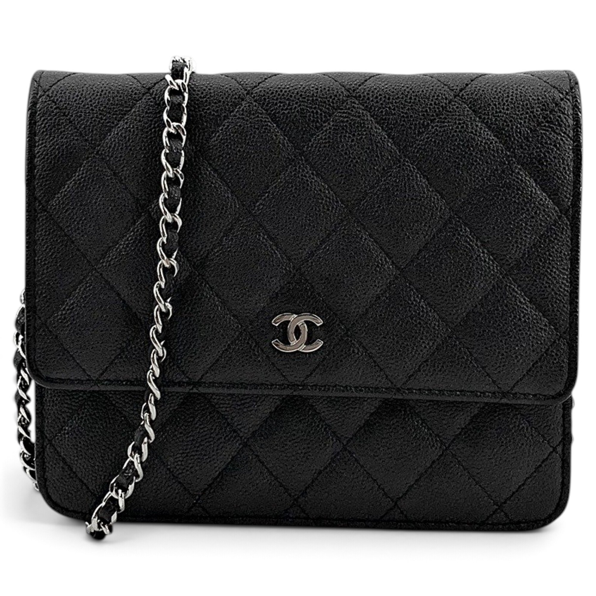 Wallet On Chain leather crossbody bag