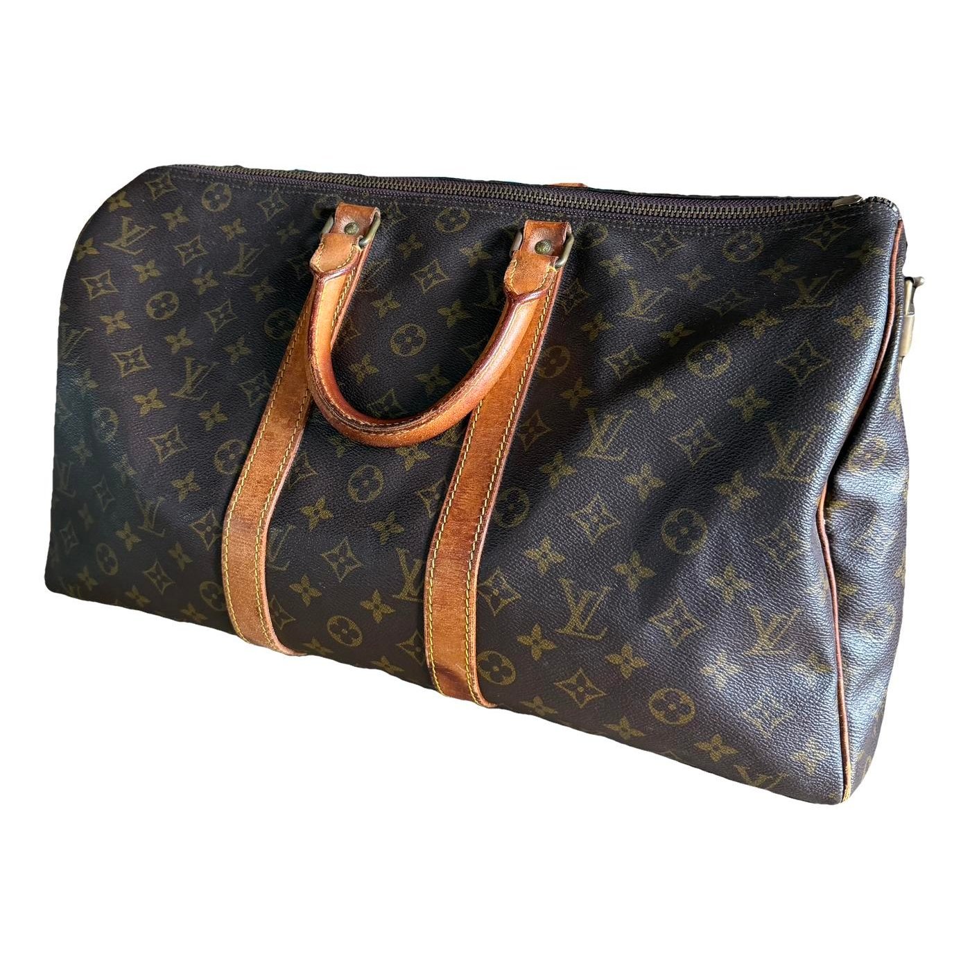 Keepall leather travel bag