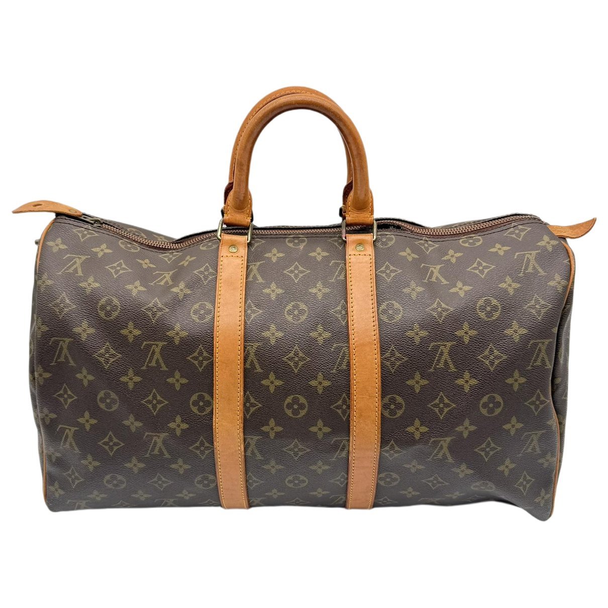 Keepall leather travel bag