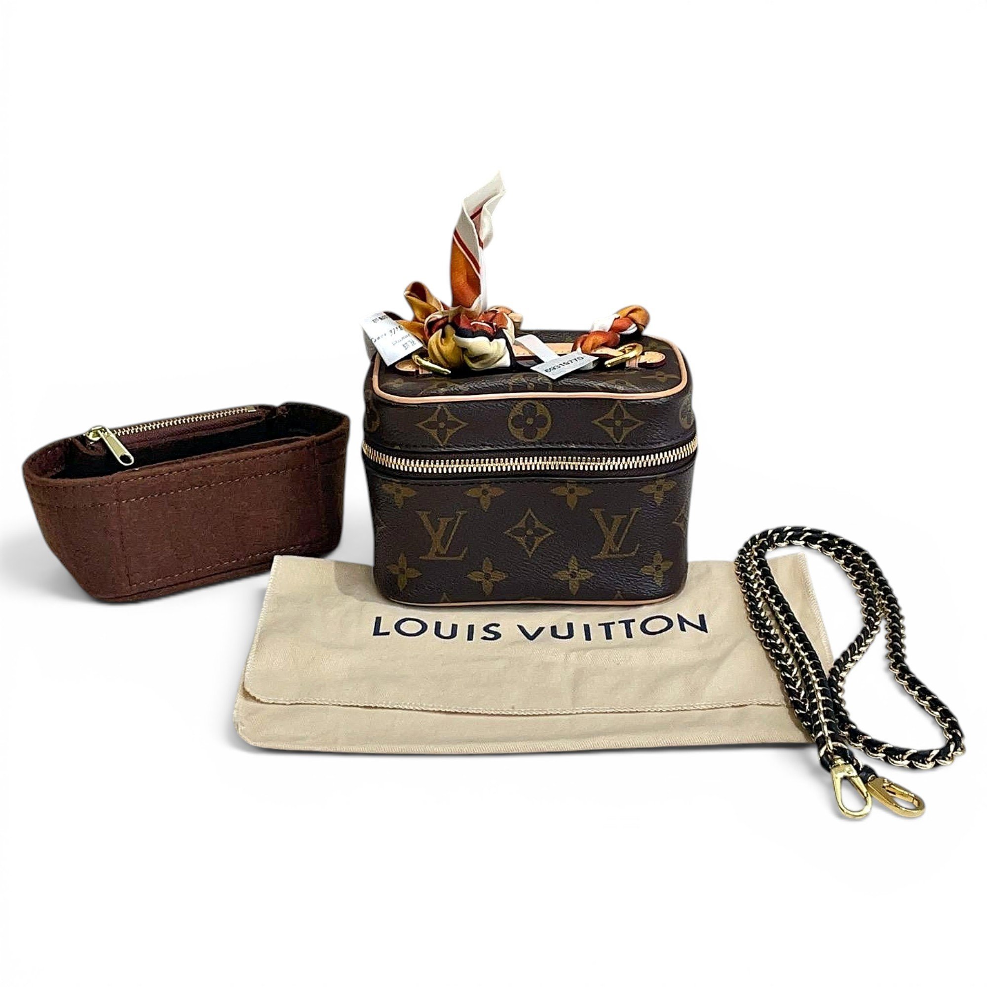 Vanity leather handbag