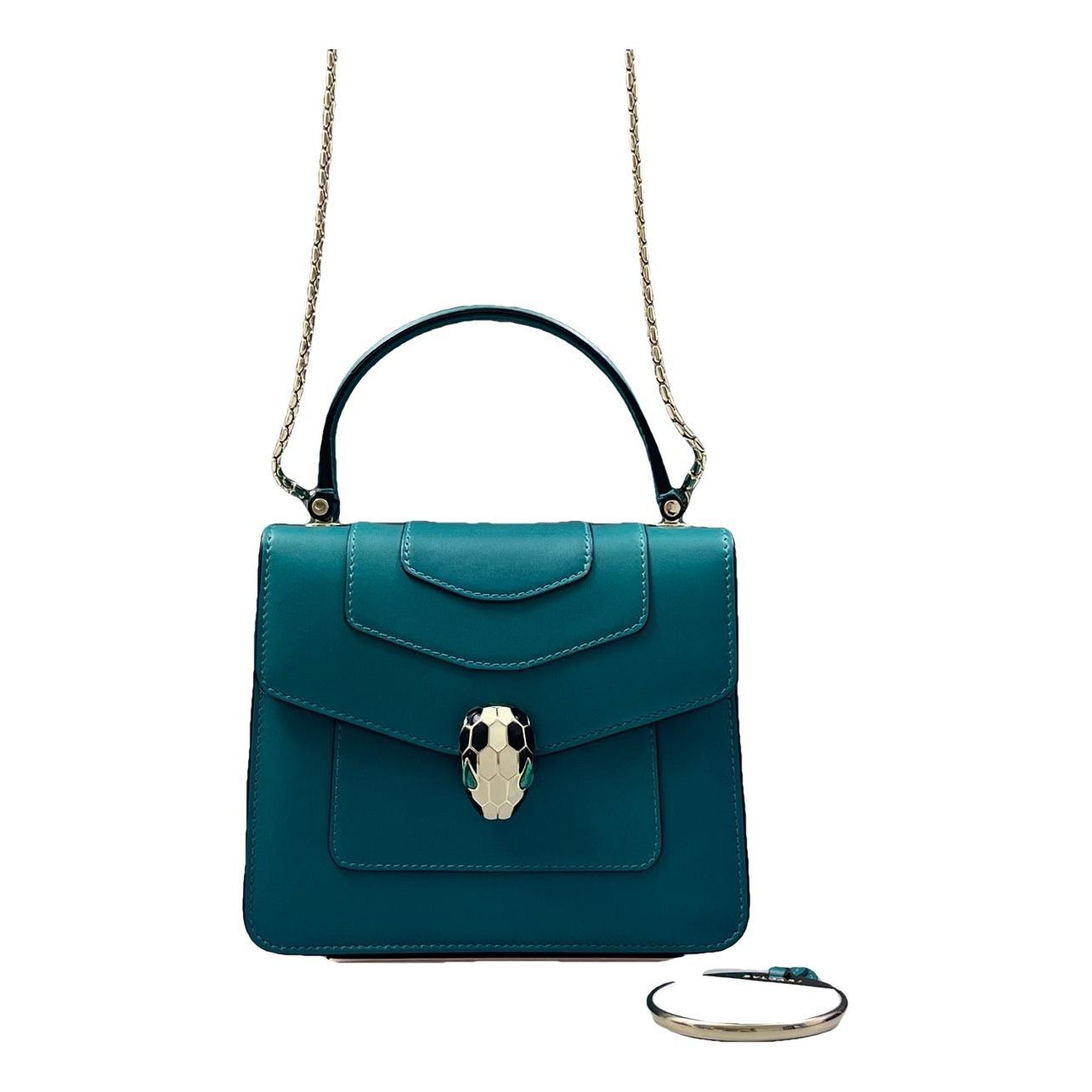 Serpenti leather handbag