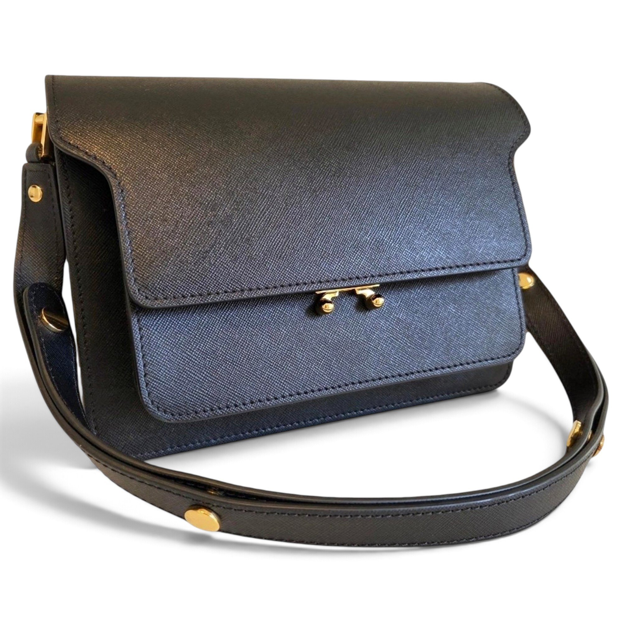 Marni Trunk leather crossbody bag