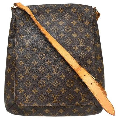 Musette cloth handbag