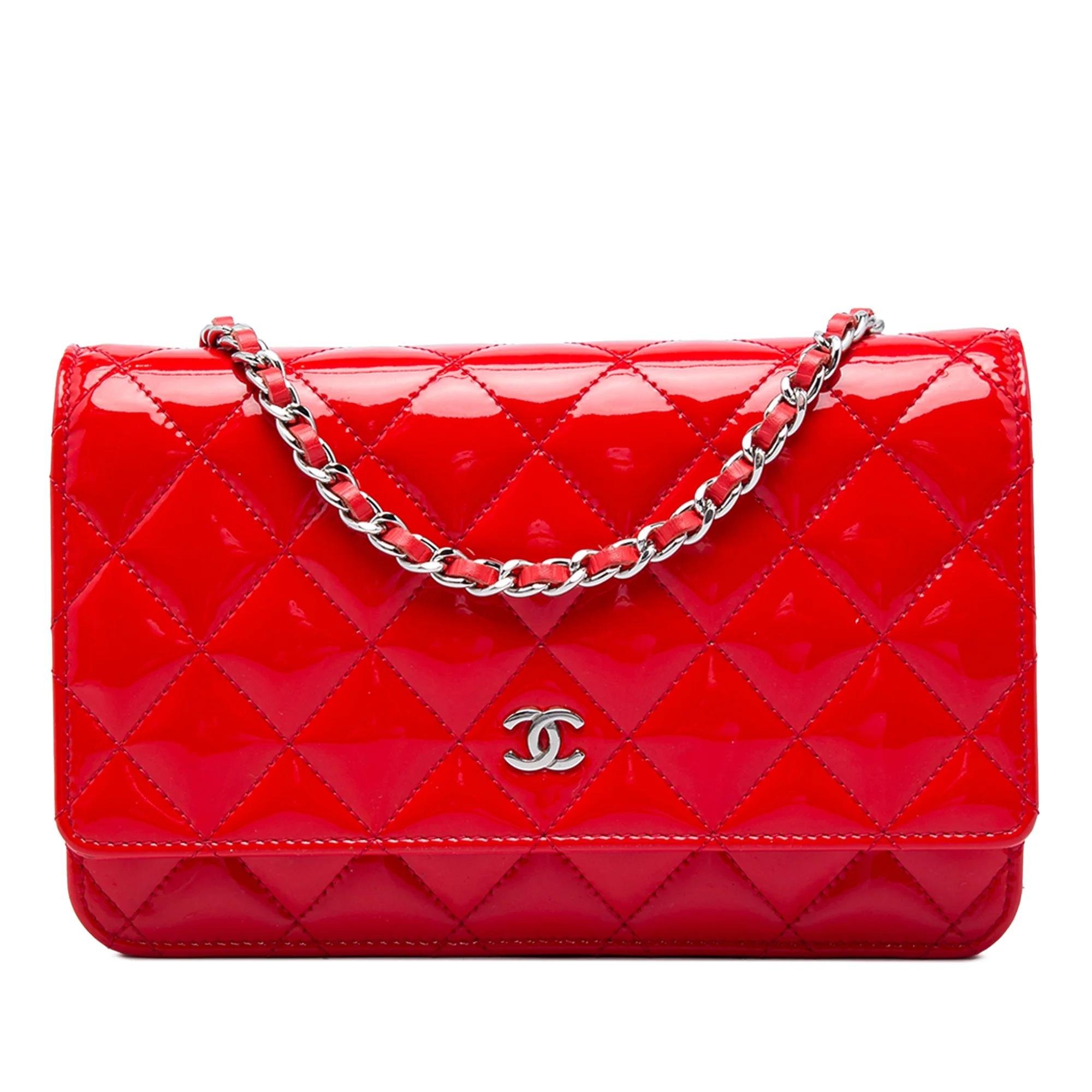 Wallet On Chain leather handbag