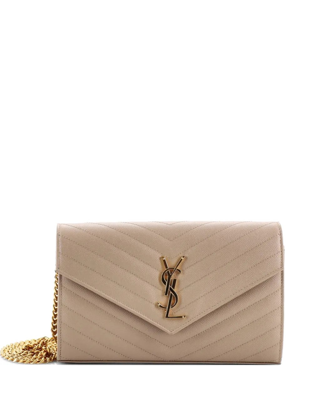 Classic Monogram Wallet on Chain Matelasse Chevron Leather Medium crossbody bag