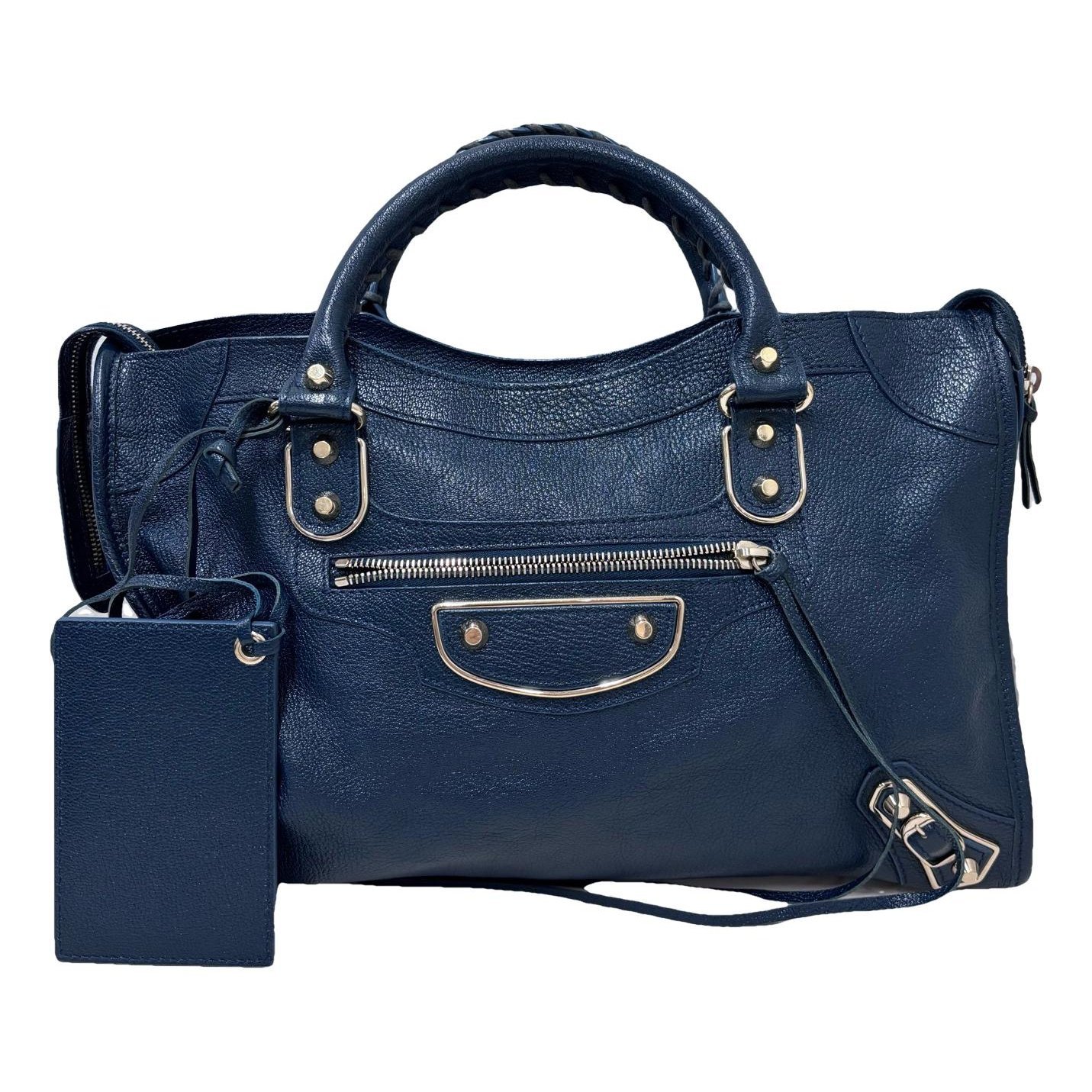 City leather handbag